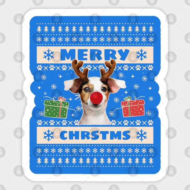 Merry Christmas / Puppy Sticker by Yurko_shop